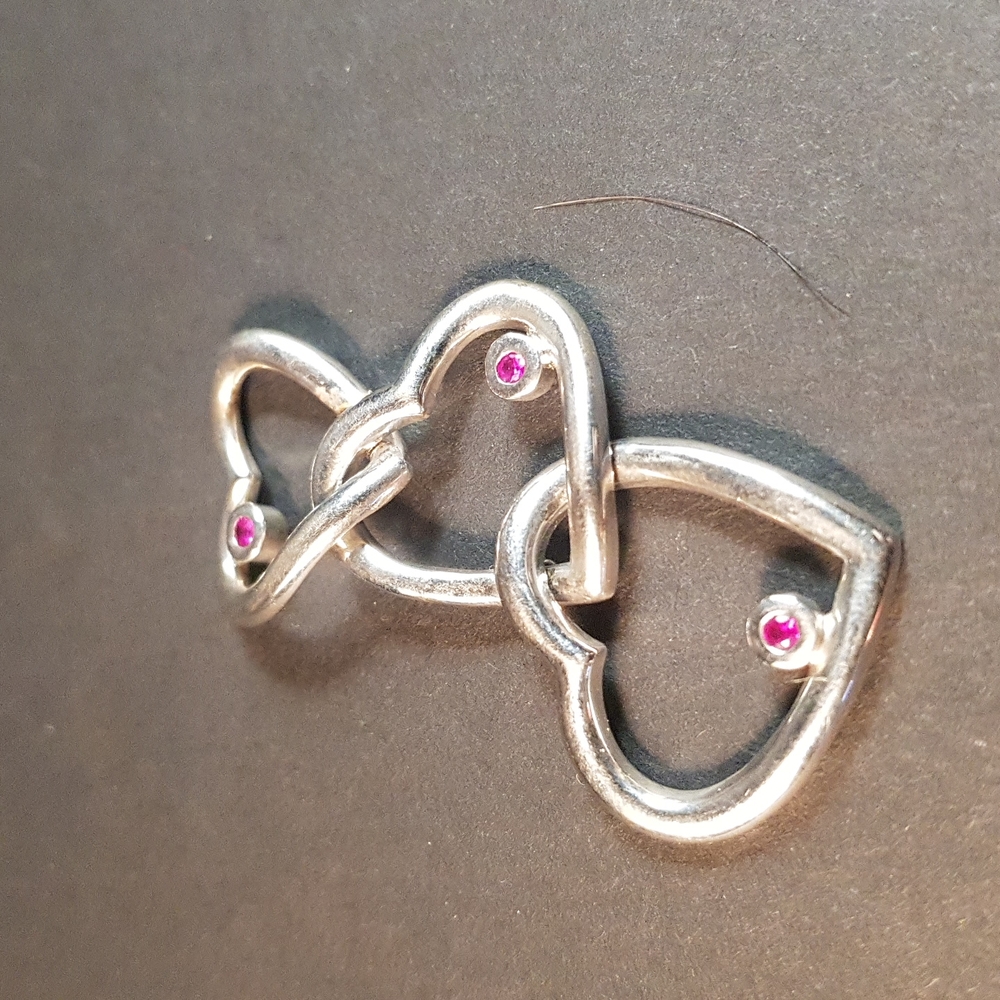 .925 sterling silver and ruby pendant